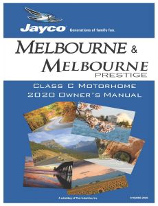 2020 Melbourne/ Melbourne Prestige Owner's Manual